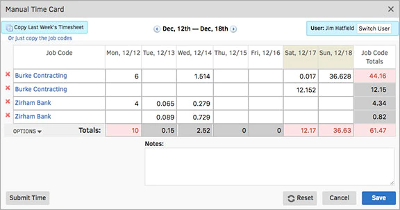 QuickBooks Time DCAA Timekeeping